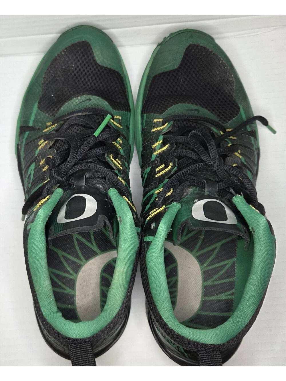 Nike Lunar TR1 NGR Men 11 Oregon Ducks Blk/Green Lunarlon Sneakers 654283-037